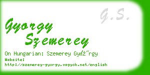 gyorgy szemerey business card